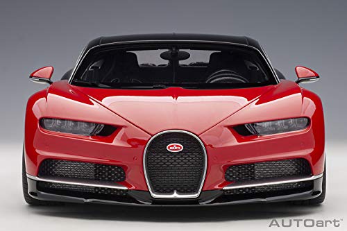 AUTOart Bugatti Chiron 1/12 Model Car Italian Red Nocturne Black
