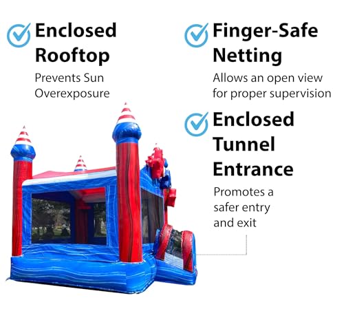 TentandTable Inflatable Bounce House Commercial Grade Stars and Stripes