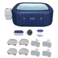 Bestway SaluSpa Hawaii AirJet Inflatable Hot Tub with EnergySense Cover Blue