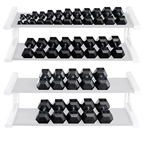 Body-Solid Rubber Coated Hexagon Dumbbells Black