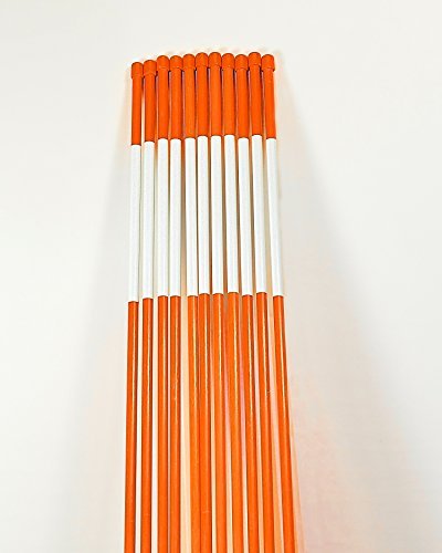 Stakemakers Driveway Marker Snow Stakes Reflective Tape 5/16" x 48" Orange 1000 Pack