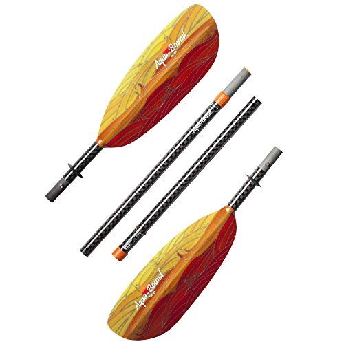 AQUA BOUND Tango Fiberglass Straight Shaft 4-Piece Kayak Paddle Fuego