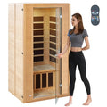 VEVOR Far Infrared Wooden Sauna Low EMF Hemlock Brown