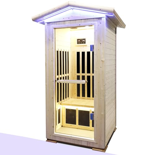 EPOFIT 1 Person Far Infrared Sauna with Bluetooth Natural