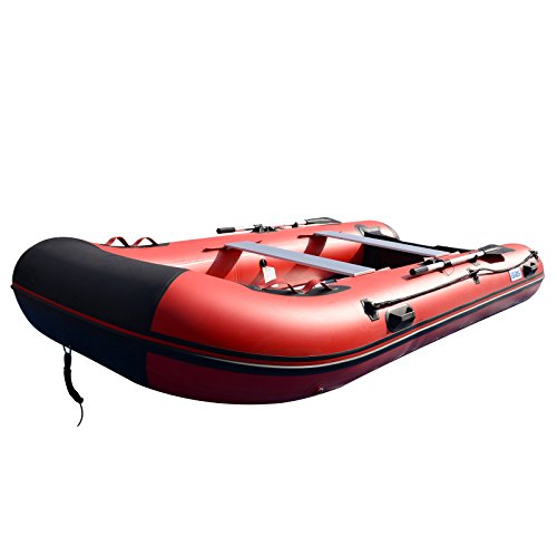 BRIS 12ft Inflatable Boat Red with Black
