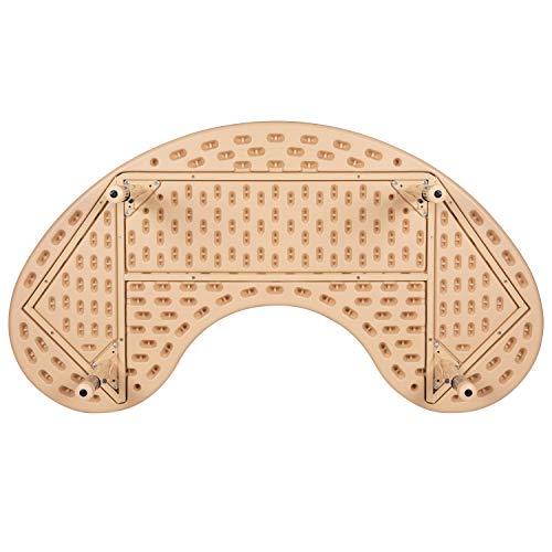 BizChair Half-Moon Adjustable Activity Table Natural