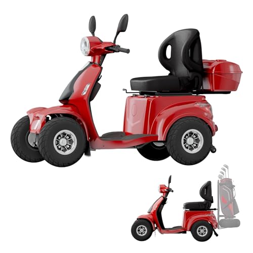 LAGTOM Electric Golf Cart & Mobility Scooter 1000W Candy Apple Red