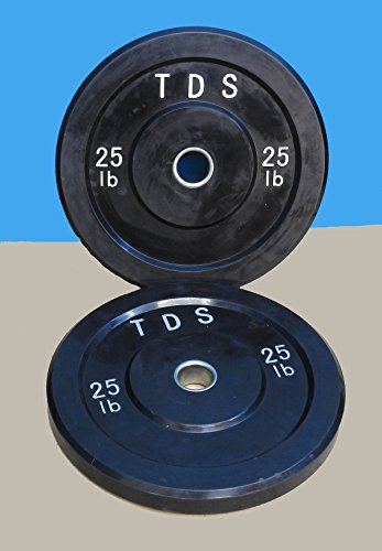 TDS Premium Quality Virgin Rubber Bumper Plate Set for CrossFit Training
