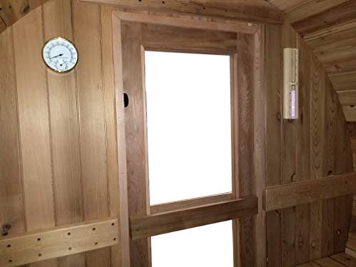 MCP Sauna Canadian Red Cedar Wood Outdoor Barrel Steam Sauna 6KW Heater