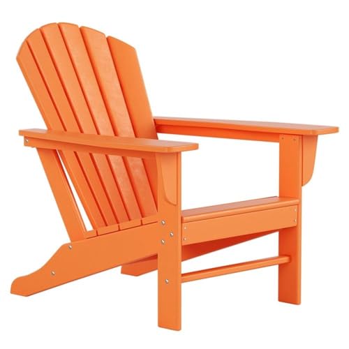 Afuera Living Portside Classic Outdoor Adirondack Chair Set of 4 Orange