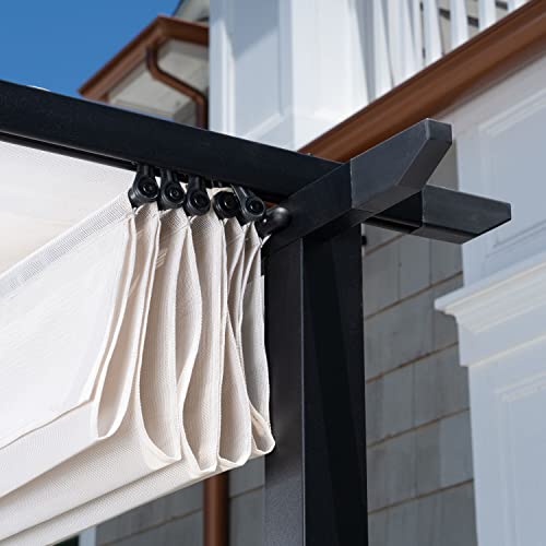 CAMBRIDGE Freestanding Pergola with Adjustable Sling Canopy White/Gray