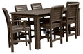 Highwood 7pc Rectangular Counter Height Dining Set 84" x 42" Weathered Acorn