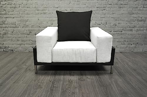 SOLIS Nubis Deep Seated Lounge Chair Indoor Outdoor Black White