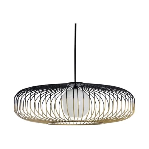 MAKLAINE 43" 1-Light Modern Metal Extra Large Pendant Light Black