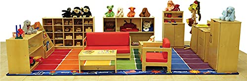 Learningground Preschool Birch School Home Living Room Set 3-Pieces Red