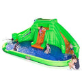 Blast Zone Crocodile Isle Inflatable Water Park with Dual Slides Green/Blue