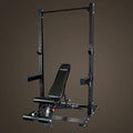 Body-Solid SPR500 Half Cage Power Rack with ProClub Adjustable Weight Bench Black