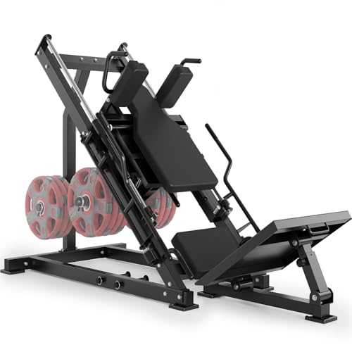 GarveeLife Leg Press Hack Squat Machine Combo Black