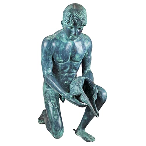 Design Toscano Man with Shell Statue Verdigris