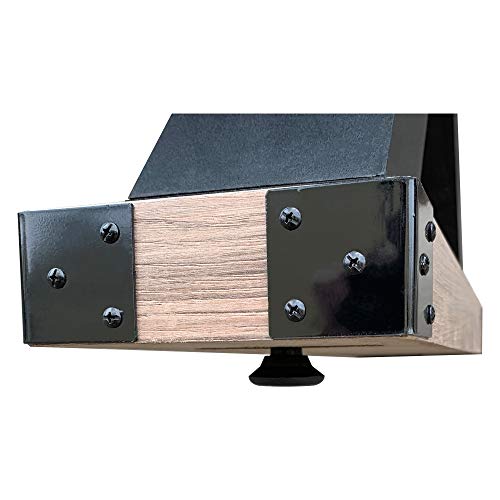 Hathaway Excalibur 9-Ft Shuffleboard Table Rustic Driftwood Finish Black