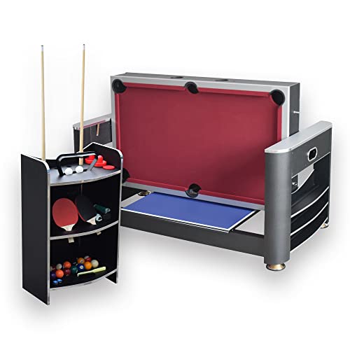 Hathaway Triple Threat 6-ft 3-in-1 Multi Game Table Black
