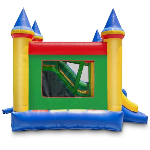 Cloud 9 Commercial Grade Castle Bounce House with Slide and Blower Multicolor