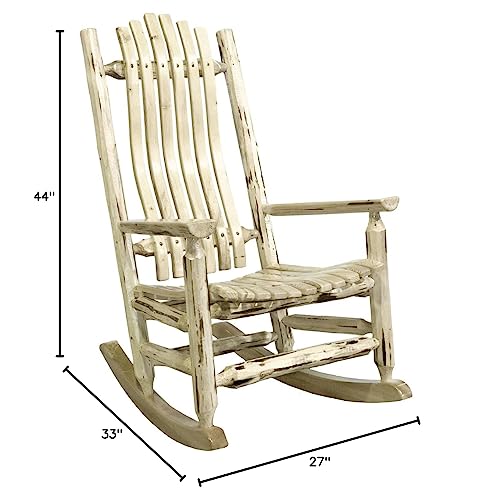 Montana Woodworks Log Rocker White