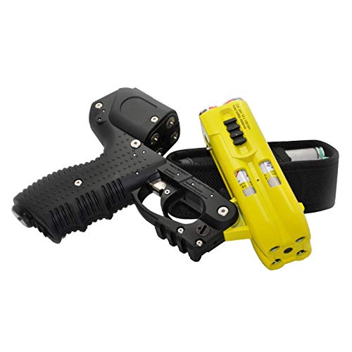 Piexon JPX 4 Shot Compact Pepper Spray Gun with Level 2 Belt Holster Black