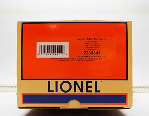 Lionel Conrail Legacy RS-27 Diesel Locomotive Engine #2412 O Gauge Black