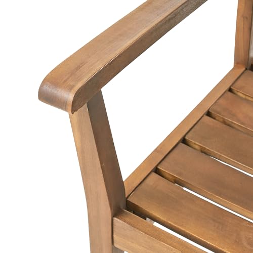 Christopher Knight Home Stockton Outdoor 8-Seater Acacia Wood Dining Set Teak + Rustic Metal
