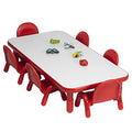 Angeles BaseLine Toddler Table & 6 Chairs Set Red