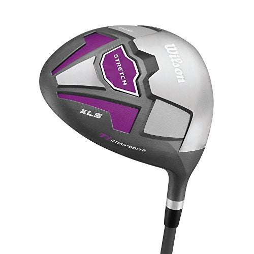 WILSON Women's Beginner Golf Set 9 Clubs with Cart Bag Left Hand Stretch XL White/Grey/Purple