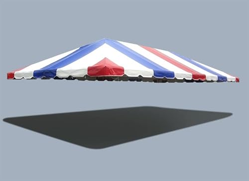 TentandTable 20-Foot x 40-Foot Tent Top Red/White/Blue Premium Vinyl