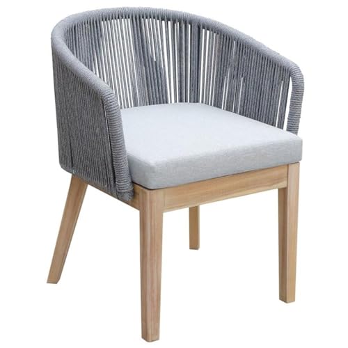 Pemberly Row 7-Piece Modern Acacia Wood Dining Set Gray