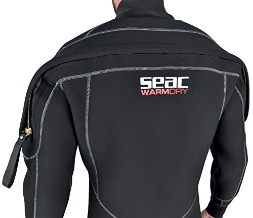 SEAC Men's Warmdry 4mm Neoprene Dry Suit Black