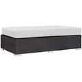America Luxury - Outdoor Modern Contemporary Urban Design Rectangle Patio Balcony Ottoman White