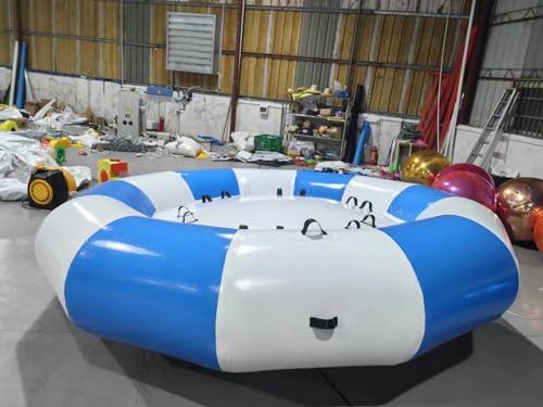 Alessia Cara Inflatable Disco Boat Inflatable UFO Boat 6 Seats Blue and White