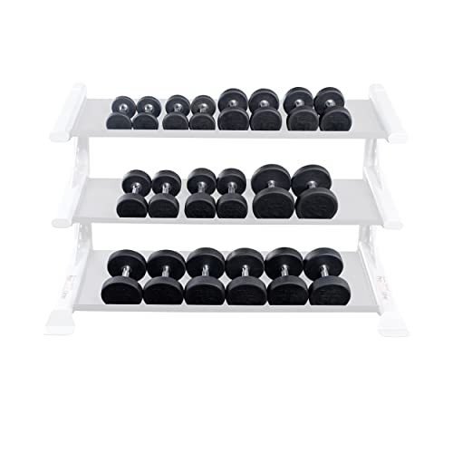 Body-Solid Commercial Round Head Rubber Dumbbell Set (SDPS900)