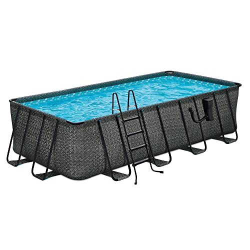 Funsicle Durable Rectangular Pool Cover for Oasis and Activity Pools Gray