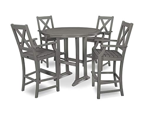 Polywood Braxton Bar Set Slate Grey