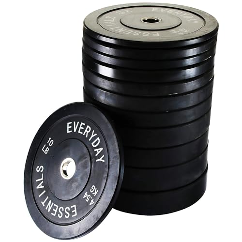 BalanceFrom Olympic Bumper Weight Plate Set Black