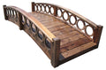 SamsGazebos 8 ft Rose Garden Bridge with Ring Railings Brown