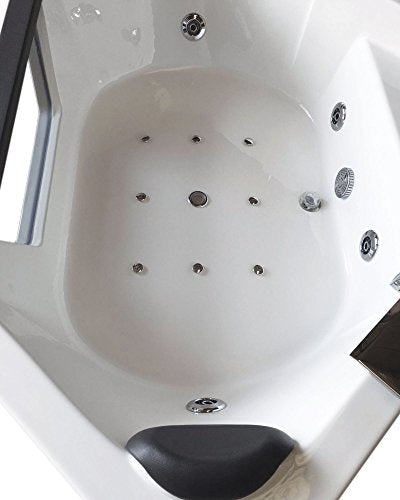 SIMBASHOPPING USA Whirlpool Corner Bathtub Hydrotherapy IBIZA 59.05