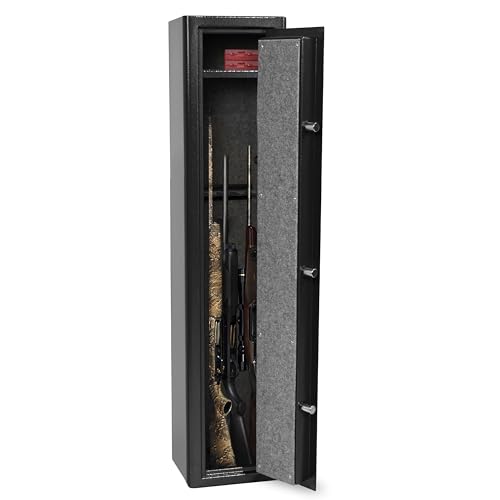 Sports Afield Home Defense 4-Gun Fireproof Electronic Lock Gun Safe Black Textured Gloss