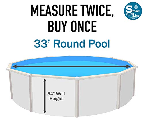 Smartline Swirl Bottom Expandable 33-Foot Round Liner for Above-Ground Pools