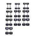 REP Rubber Hex Dumbbell Set A: 5-50 lb Low Odor
