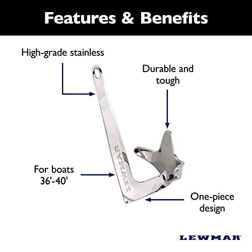 Lewmar Claw Anchor Stainless Steel 33 lb/15 kg Multi