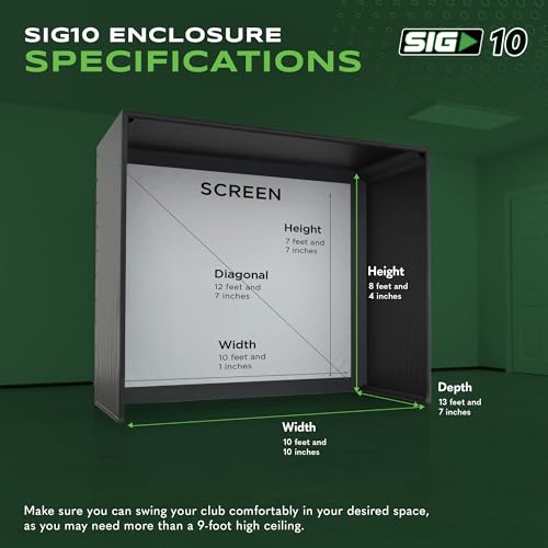 The Indoor Golf Shop SIG10 Golf Simulator Enclosure with SIGPRO Screen