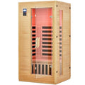 PioneerWorks 2-Person Infrared Sauna Low EMF 6-Plate Wood Color
