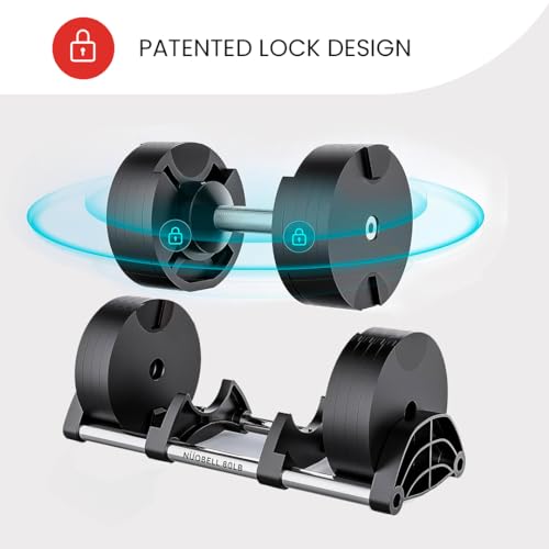 FF Finer Form NUOBELL Adjustable Dumbbell Pair 5-80 lbs Ash